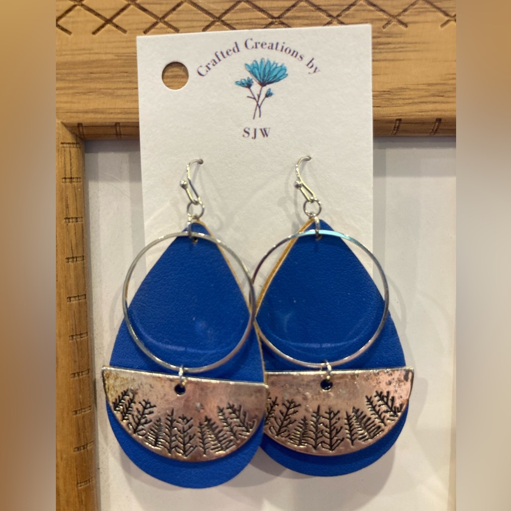 Blue and Silver Earrings